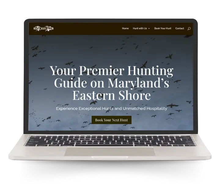 Laptop Mockup of Ruin Gun Club's Homepage